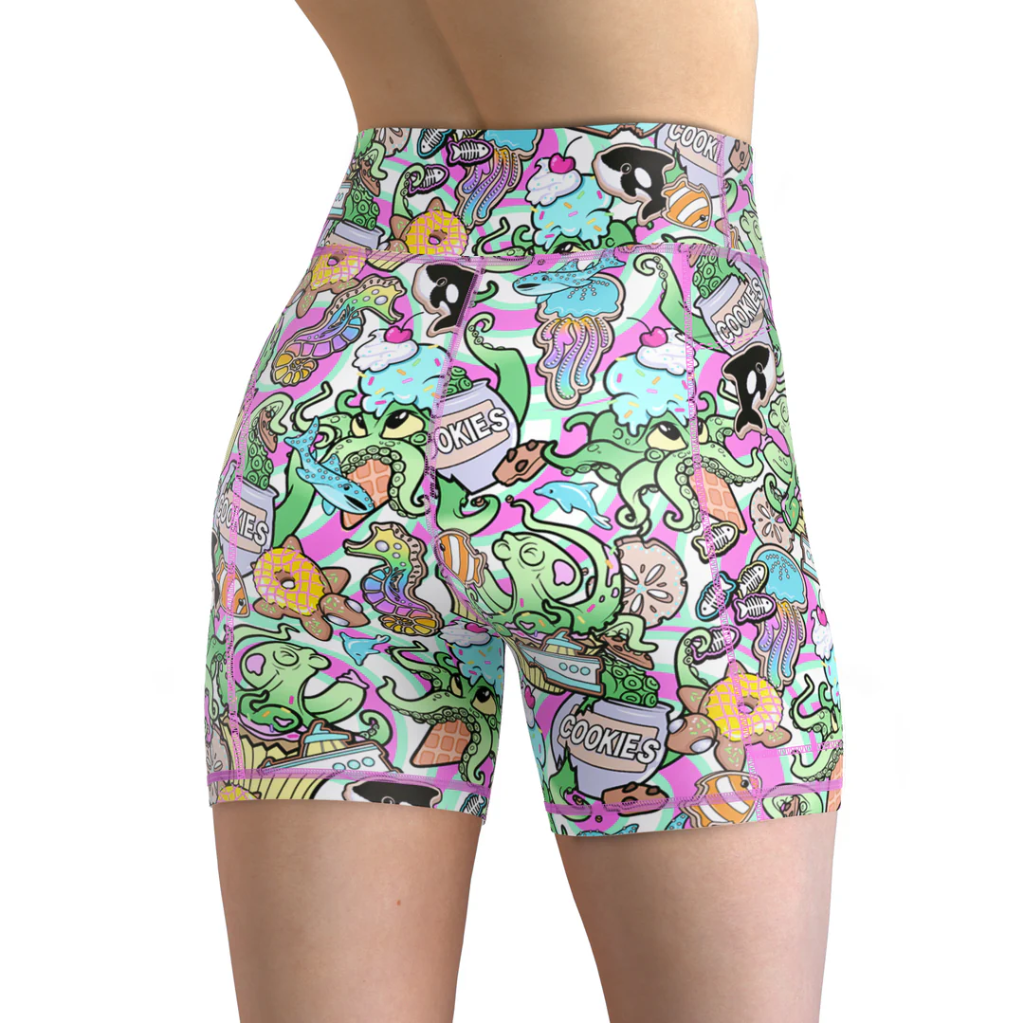 SPACEFISH Candy octopus Women Shorts