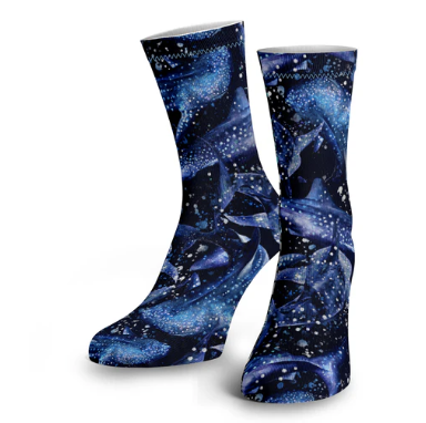[SFA016DS] SPACEFISH Whale Shark Wonderland Dive Socks