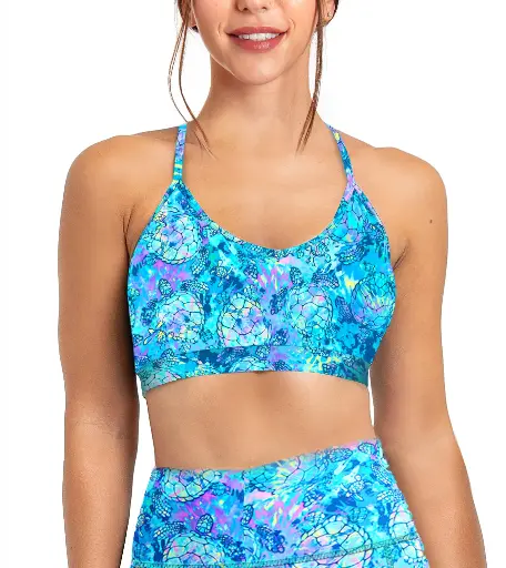 SPACEFISH Turtle Tie Dye Bikini Top 
